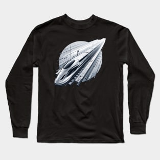 Futuristic Velocity: Hyperloop Train Long Sleeve T-Shirt